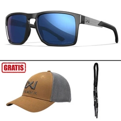 Okulary Wiley X - Apex Captivate / Polarized Blue Mirror Lenses / Gloss Black Frame + GRATISY!