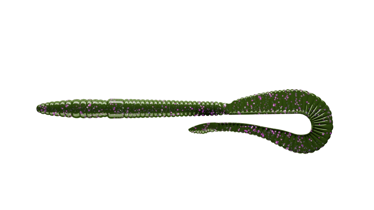 Przynęta LIBRA LURES Bass Crazy Twist Tail Worm 14cm - 030 - Dark Green with Purple Pepper - 8szt (Salt Krill)