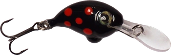 Wobler A.J Lures Żniwiarz SDR 2.5cm - tonący - Czarny w Czerwone Kropki