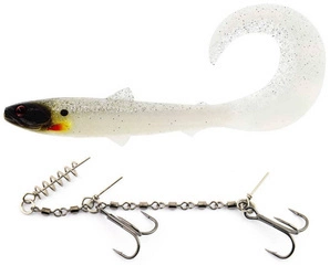 Zestaw Guma WESTIN BullTeez Curltail 21cm - 49g - Glow Ghost Hunter - 1szt. + Dozbrojka Vis Vangen