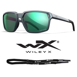 Okulary Wiley X - Sierra Captivate Polarized Green Mirror Amber Matte Graphite Frame