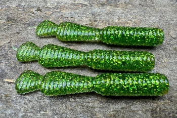 Przynęta Great Fish GF2 Leech - 6cm - 1.8g - Glitter Green - Bezzapachowy - 10szt.