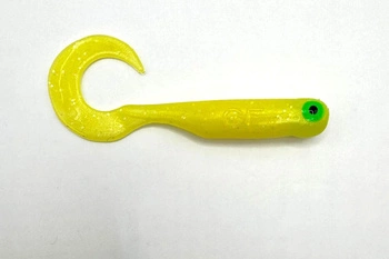 Przynęta Great Fish GF1 Twister - 4.9cm - 0.9g - Yellow - Bezzapachowy - 10szt.