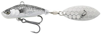 Wirujący ogonek SAVAGE GEAR 3D Sticklebait Tailspin 7.3cm 13g - Black Silver