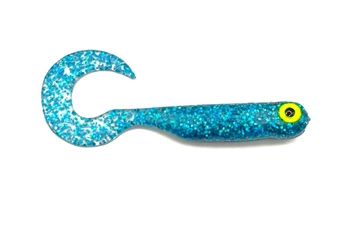 Przynęta Great Fish GF1 Twister - 4.9cm - 0.9g - Glitter Blue - Bezzapachowy - 10szt.