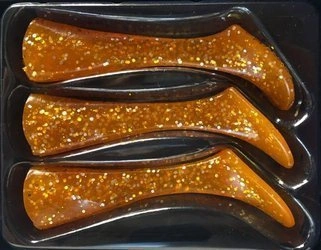 Headbanger Shad zapasowe ogonki 11 cm Golden Glitter - 5 sztuk