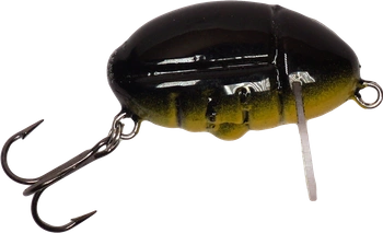 Wobler smużak A.J Lures Pimp 2.5cm - Czarny z Żółtym Brzuszkiem