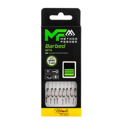 Przypon MIKADO Method Feeder MF14 z igłą - hak z zadziorem nr 4 / plecionka: 0.18mm / 10 cm / op. 8szt.