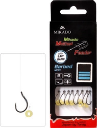 Przypon MIKADO Method Feeder z gumką - hak z zadziorem nr 10 / żyłka: 0.20mm/10cm - op.8szt.