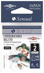 Haczyki Mikado  SENSUAL - CHEBURASHKA BIG EYE Nr. 2 BN - torebka 8szt