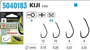 Przypon KAMATSU Method Feeder Classic Kiji z wkrętką na haku 10 i żyłce 0,20mm