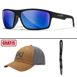 Okulary Wiley X - PEAK Captivate / Blue Mirror / Matte Black Frame XL + GRATISY!