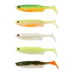 Zestaw gum SAVAGE GEAR Fat Minnow T-Tail 7.5cm 5g DarkWater Mix - 5szt