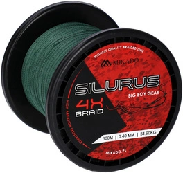 Plecionka MIKADO SILURUS 4 X BRAID 0.40mm/34.90kg/300m - ZIELONA - op.1szp.