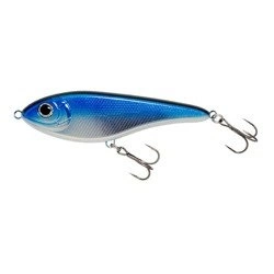 Strike Pro Buster Jerk Shallow Runner 15cm Blue/Chrome