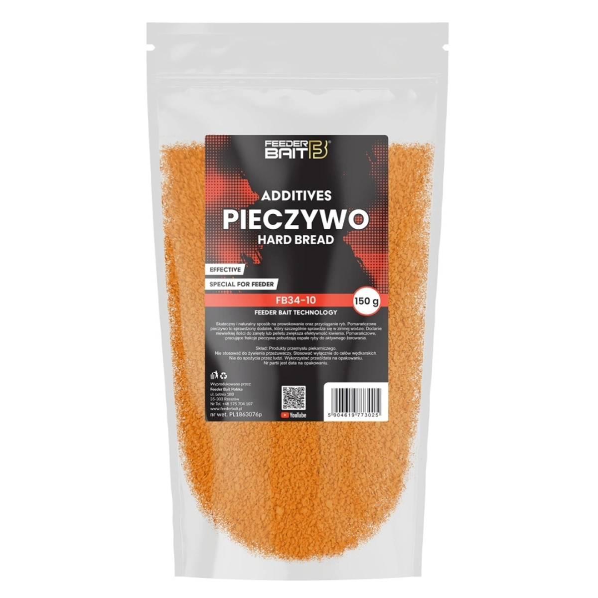 Dodatek do zanęt FEEDER BAIT 150g - Pieczywo Pomarańczowe