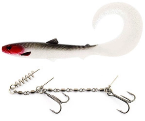 Zestaw Guma WESTIN BullTeez Curltail 27cm - 103g - Redlight - 1szt. + Dozbrojka Vis Vangen