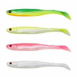 Zestaw gum SAVAGE GEAR Slender Scoop Shad 13cm 12g Dark Water Mix - 4szt
