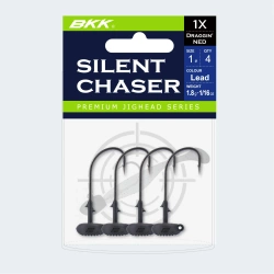 Główki jigowe BKK Silent Chaser- NED Head Black / 12.4g - 2/0# - 4szt