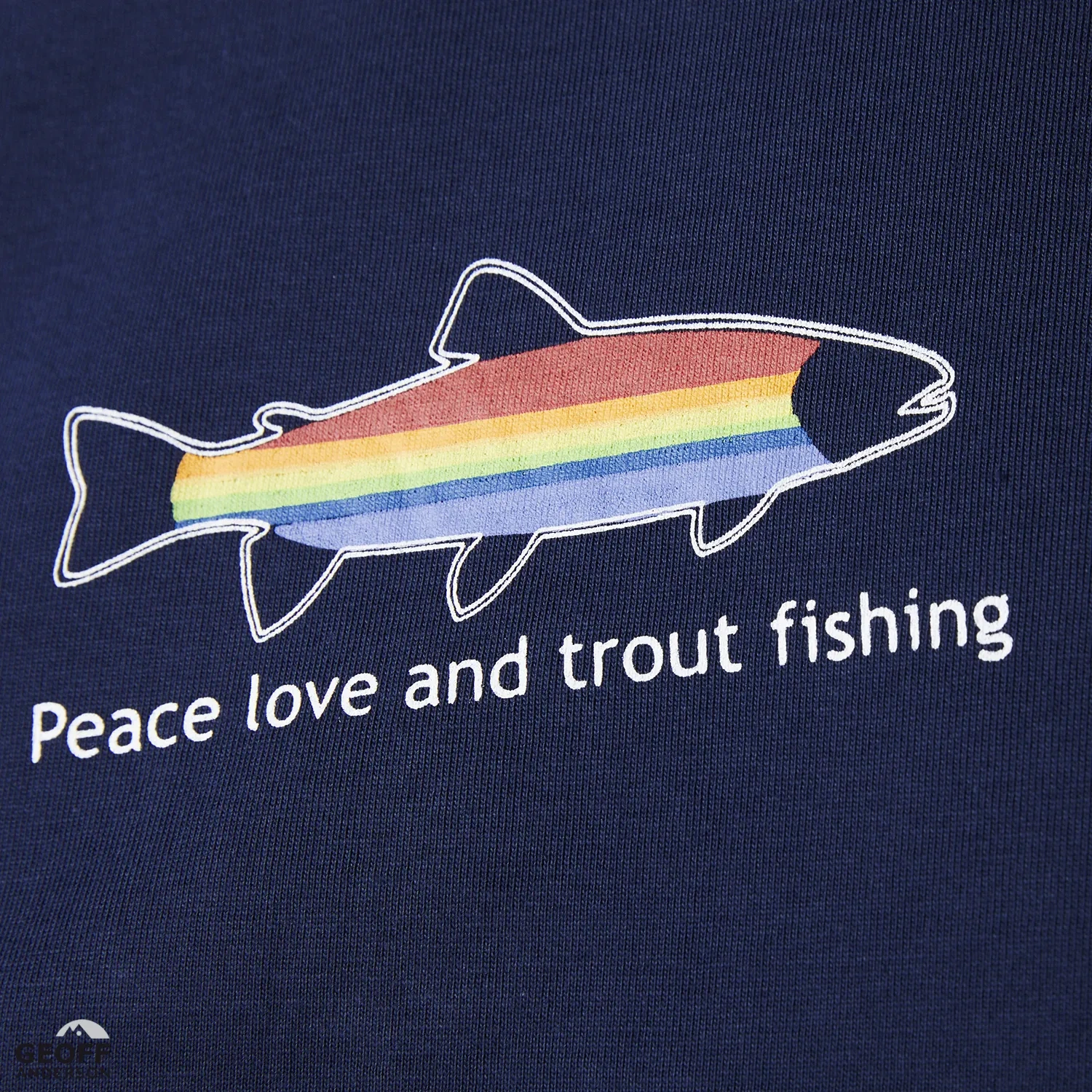 T-shirt Geoff Anderson Organic Tee Navi Peace Trout rozm. L