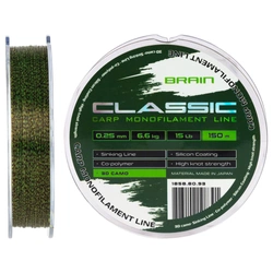 Żyłka Brain Classic Carp Line 0,25mm | 6.6kg | 150m | 3D camo