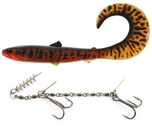 Zestaw Guma WESTIN BullTeez Curltail 21cm - 49g - Motoroil Burbot - 1szt. + Dozbrojka Vis Vangen