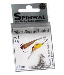 Agrafka Spinwal Micro Snap z krętlikiem No.1, 5kg