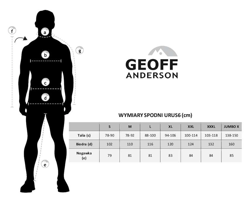 Spodnie Geoff Anderson URUS 6 Black rozm. XXL