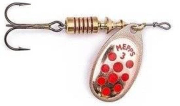 Obrotówka MEPPS AGLIA DECOREES #1 miedziana /czerwone kropki 3.5g