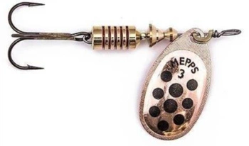 Obrotówka MEPPS AGLIA DECOREES #1 miedziana /czarne kropki 3.5g