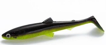 Guma WESTIN BullTeez Shadtail 9.5cm 7g Black/Chartreuse