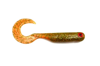 Przynęta Great Fish GF1 Twister - 4.9cm - 0.9g - Motor Oil Green - Rybny - 10szt.