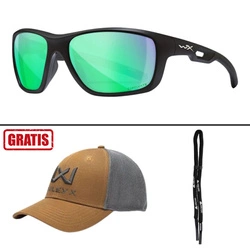 Okulary polaryzacyjne Wiley X - ASPECT CAPTIVATE / Green Mirror / Matte Black Frame + GRATISY!