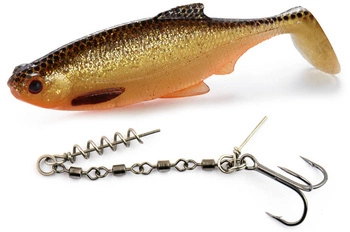 Zestaw Przynęta WESTIN Ricky the Roach ST 14 cm 42g Gold Rush - 1szt + Dozbrojka Vis Vangen 2szt.