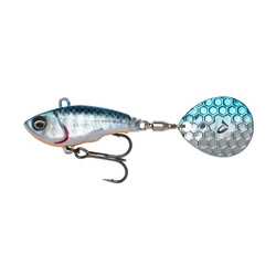 Wirujący ogonek SAVAGE GEAR FAT TAIL SPIN 6.5cm 16g - Blue Silver