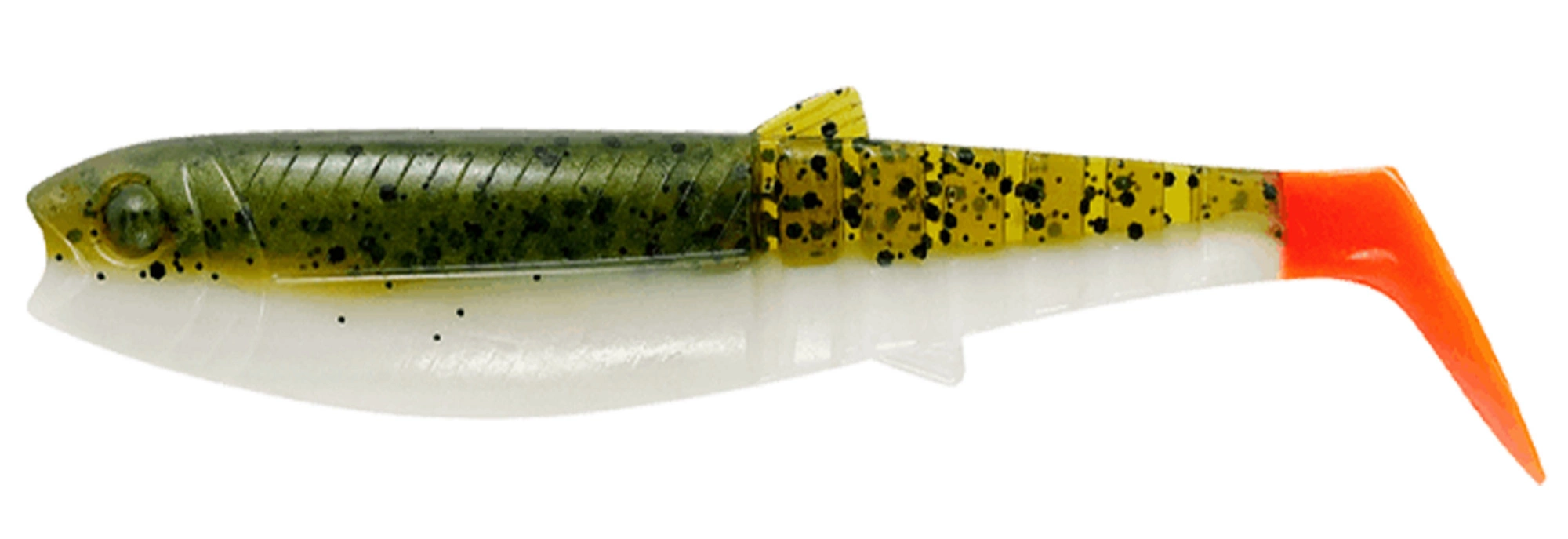 Guma Savage Gear Cannibal 6,8cm | Olive Hot Orange