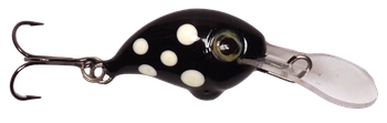 Wobler A.J Lures Żniwiarz SDR 2.5cm - tonący - Czarny w Białe Kropki