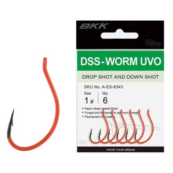 Haczyki drop shot BKK DSS-Worm UVO | 1 |6 szt.