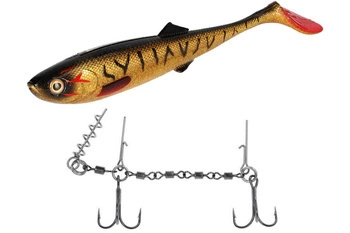 Zestaw Guma MIKADO Sicario 18cm - Spotted Bullhead - 1 szt. + Dozbrojka Mikado Evo Stinger XL