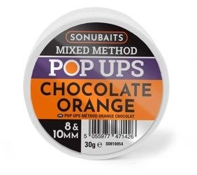 Kulki haczykowe Sonubaits Mixed Method Pop Ups Chocolate Orange 30g