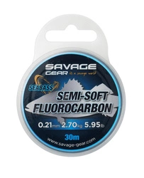 Fluorocarbon Savage Gear Semi-Soft Seabass 30m | 0.25mm | 3.66kg | Clear