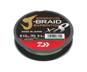 Plecionka Daiwa J-Braid Expedition X8E 0.13mm | 150m | Dark Green