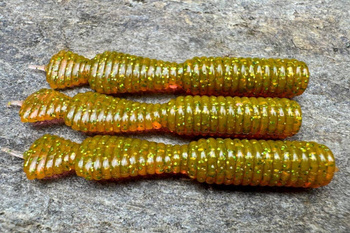 Przynęta Great Fish GF2 Leech - 6cm - 1.8g - Motor Oil Green - Krewetkowy - 10szt.