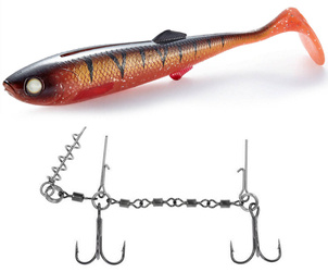 Zestaw Guma MIKADO SICARIO 18cm/ ORANGE PERCH 1 szt + Dozbrojka Mikado Evo Stinger XL